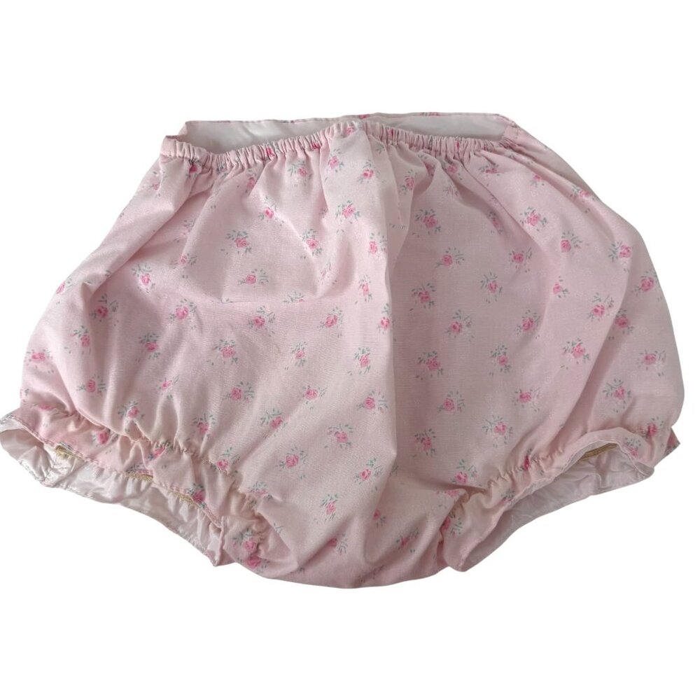 VTG Sears Baby Girls Infant Toddler Dress 24 Months Pink & White Floral Bloomers - Picture 11 of 14